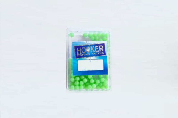 Beads 6mm Round Hard Beads Lumo Green Pack 4
