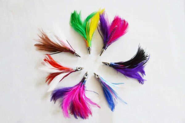 Feathers 6 inch Tuna Feathers. 6 Pack UnRigged TF6 6PKUR 1 3
