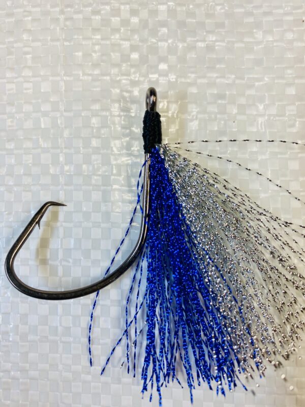 Snapper flies Dark Blue Silver scaled 3